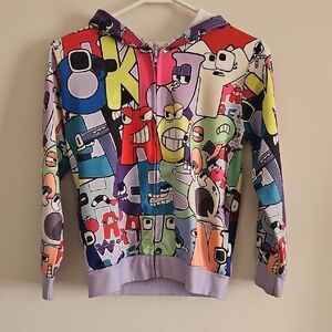 Colorful Kids Graphic Hoodie - Girl's